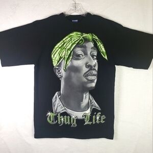Vintage Tupac T-Shirt  Thug Life Metal Jeans Size XL